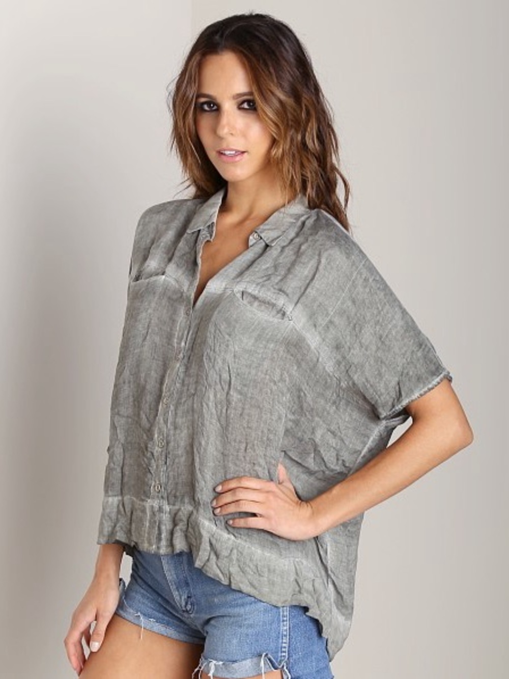 Free People Butter Rayon Shirt